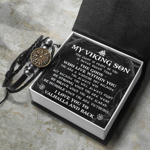 Viking Compass Bracelet - Viking - My Viking Son - I Love You Valhalla And Back - Augbla16003 - Gifts Holder