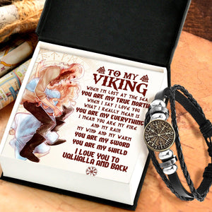 Viking Compass Bracelet - Viking - To Man - I Love You To Valhalla & Back - Augbla26002 - Gifts Holder