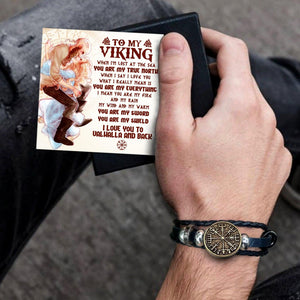 Viking Compass Bracelet - Viking - To Man - I Love You To Valhalla & Back - Augbla26002 - Gifts Holder