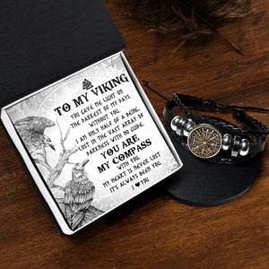 Viking Compass Bracelet - Viking - To My Man - You Are My Compass - Augbla26001 - Gifts Holder