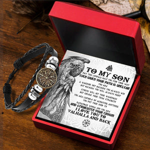 Viking Compass Bracelet - Viking - To My Son - I Love You To Valhalla And Back - Augbla16007 - Gifts Holder