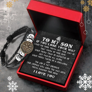 Viking Compass Bracelet - Viking - To My Son - If You Lose Your Way - Augbla16002 - Gifts Holder