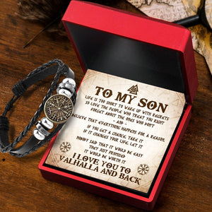 Viking Compass Bracelet - Viking - To My Viking Son - I Love You To Valhalla And Back - Augbla16006 - Gifts Holder