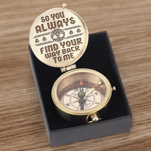 Viking Engraved Compass - My Man - So You Always Find Your Way Back To Me - Gpb26040