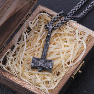 Viking Hammer Necklace - Viking - To My Son - I Love You To Vahalla And Back - Augnfr16003 - Gifts Holder