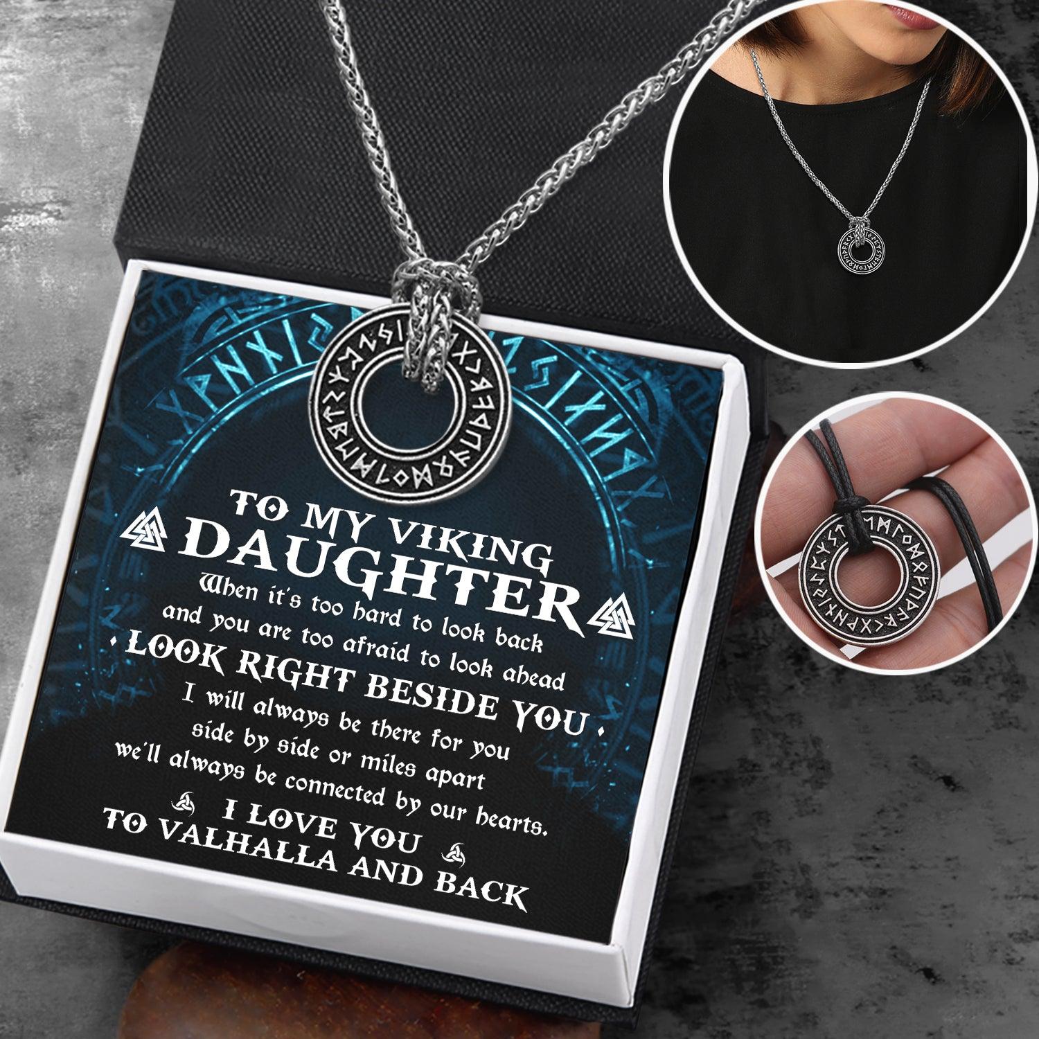 Viking Rune Necklace - Viking - To My Daughter - I Love You To Valhalla And Back - Augndy17005 - Gifts Holder