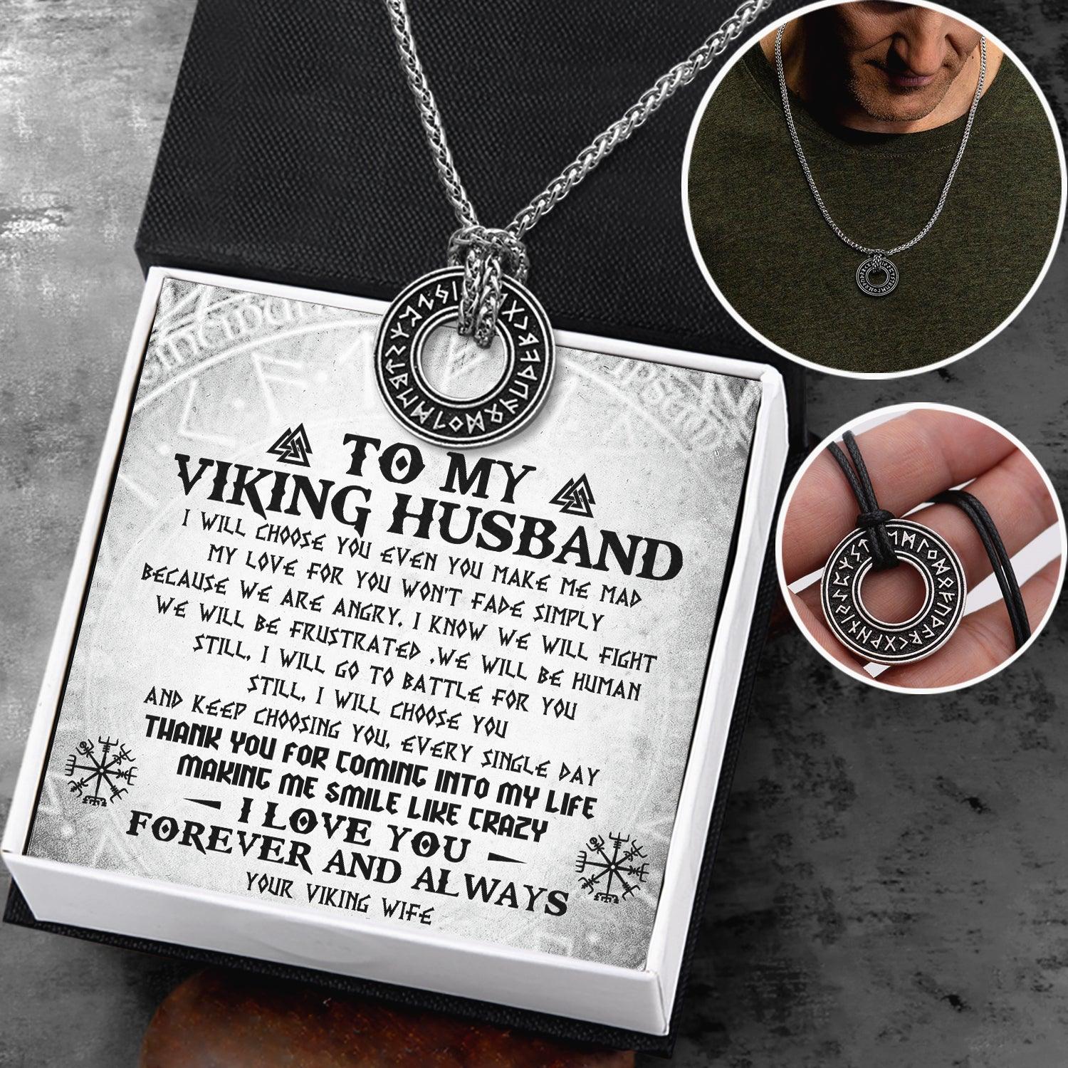 Viking Rune Necklace - Viking - To My Viking Husband - I Love You Forever & Always - Augndy14002 - Gifts Holder