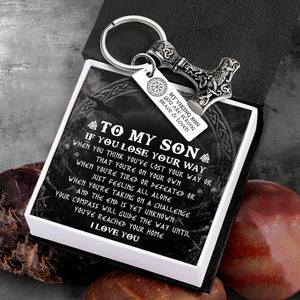 Viking Thor Keychain - Viking - To My Son - I Love You - Augkbv16003 - Gifts Holder