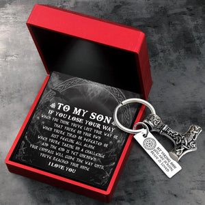 Viking Thor Keychain - Viking - To My Son - I Love You - Augkbv16003 - Gifts Holder