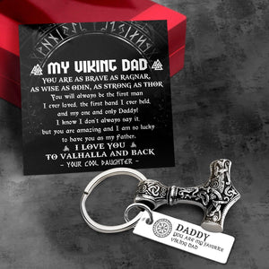 Viking Thor Keychain - Viking - To My Viking Dad - From Daughter - I Love You To Valhalla & Back - Augkbv18001 - Gifts Holder