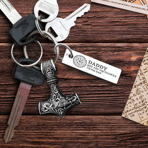 Viking Thor Keychain - Viking - To My Viking Dad - From Daughter - I Love You To Valhalla & Back - Augkbv18001 - Gifts Holder