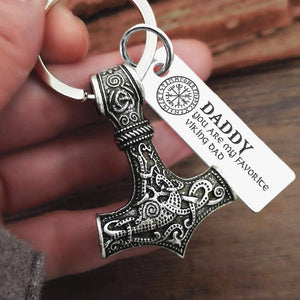 Viking Thor Keychain - Viking - To My Viking Dad - From Daughter - I Love You To Valhalla & Back - Augkbv18001 - Gifts Holder