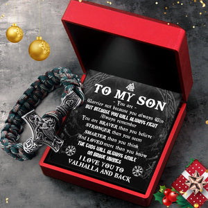 Viking Thor's Hammer Bracelet - Viking - To My Son - The Gods Will Always Smile On Brave Vikings - Augbo16001 - Gifts Holder