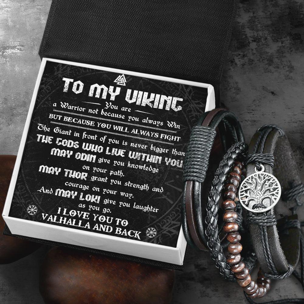 Viking Yggdrasil Bracelet - Viking - My Viking Man - I Love You To Valhalla And Back - Augbag26001 - Gifts Holder