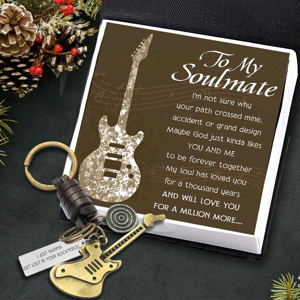 Vintage Guitar Bass Keychain - To My Soulmate - My Soul Has Loved You For A Thousand Years - Augkzr13002 - Gifts Holder