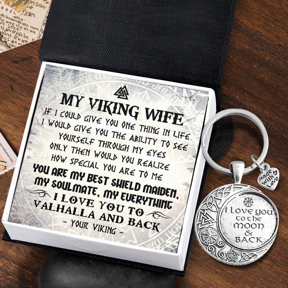 Vintage Moon Keychain - Viking - To My Wife - How Special You Are To Me - Augkcb15001 - Gifts Holder