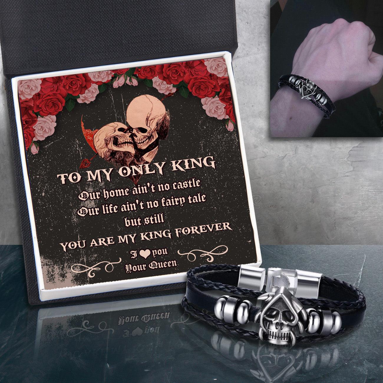 Vintage Skull Bracelet - Skull - To My Only King - You Are My King Forever - Augbab26002 - Gifts Holder