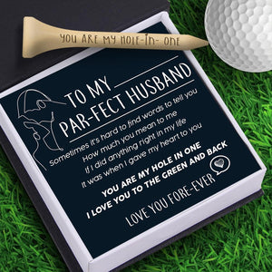 Wooden Golf Tee - Golf - To My Par-fect Husband - How Much You Mean To Me - Augah14003 - Gifts Holder