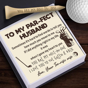 Wooden Golf Tee - Golf - To My Par-fect Husband - I Gave My Heart To You - Augah14004 - Gifts Holder