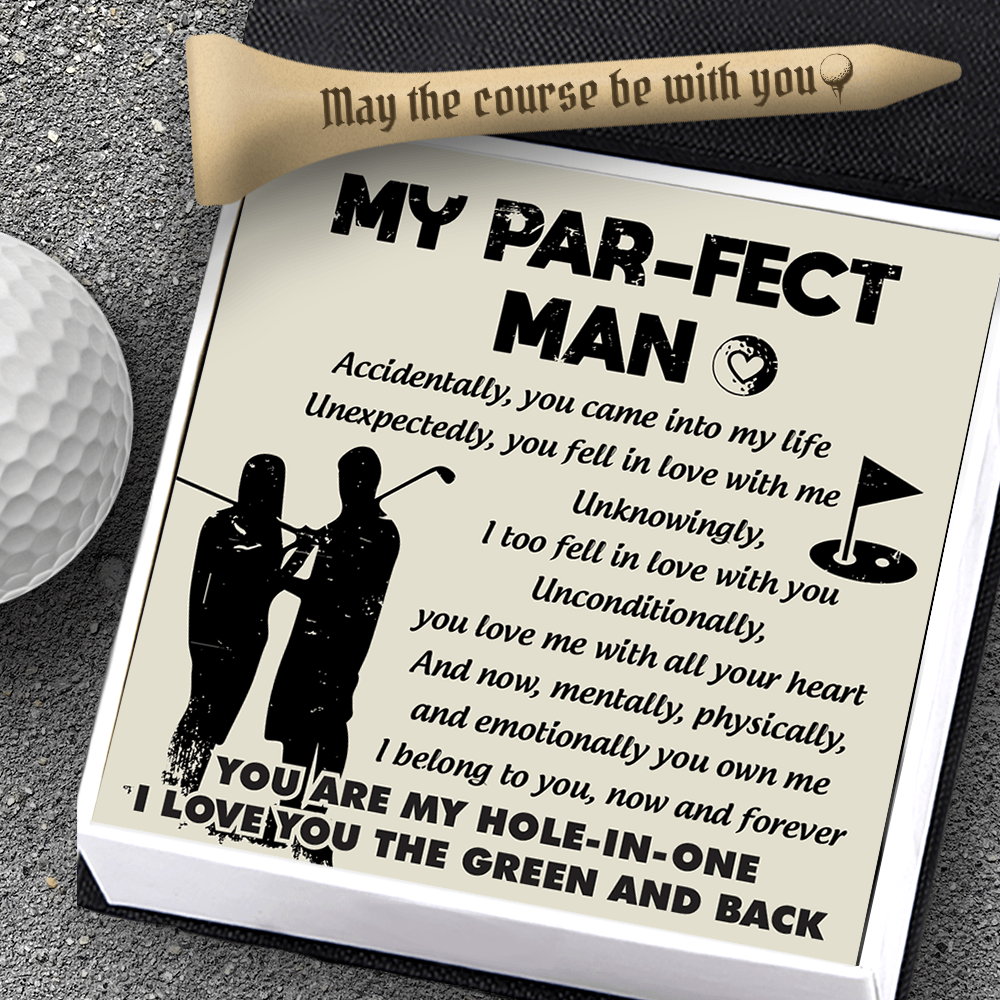 Wooden Golf Tee - Golf - To My Par-fect Man - I Belong To You, Now And Forever - Augah26002 - Gifts Holder
