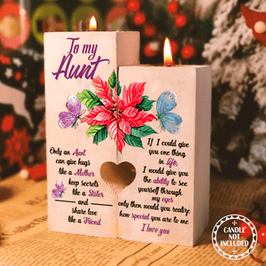 Wooden Heart Candle Holder - Family - To My Aunt - How Special You Are To Me - Aughb30001 - Gifts Holder