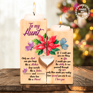 Wooden Heart Candle Holder - Family - To My Aunt - How Special You Are To Me - Aughb30001 - Gifts Holder