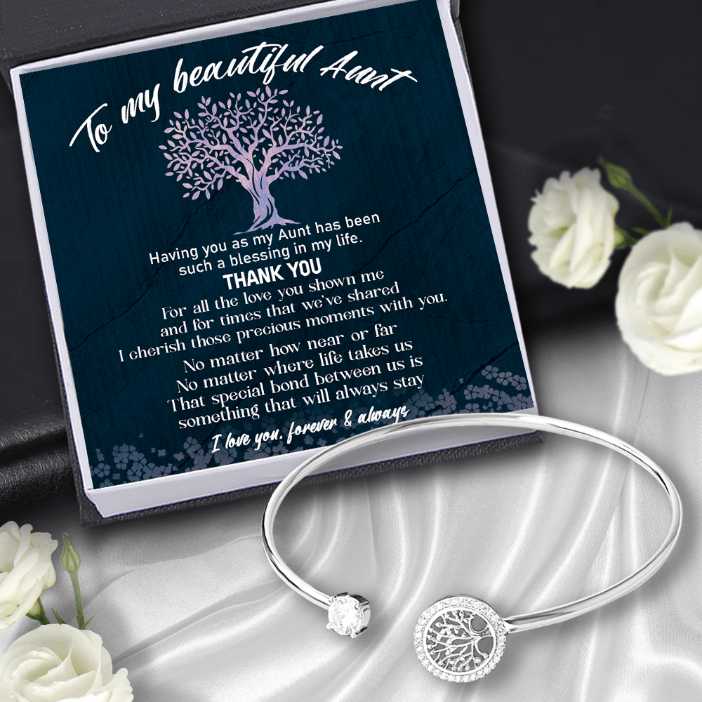 Yggdrasil Bracelet - Family - To My Beautiful Aunt - I Cherish Those Precious Moments With You - Augbbd30002 - Gifts Holder