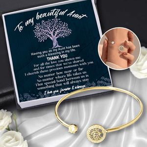 Yggdrasil Bracelet - Family - To My Beautiful Aunt - I Cherish Those Precious Moments With You - Augbbd30002 - Gifts Holder