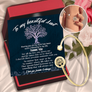 Yggdrasil Bracelet - Family - To My Beautiful Aunt - I Cherish Those Precious Moments With You - Augbbd30002 - Gifts Holder